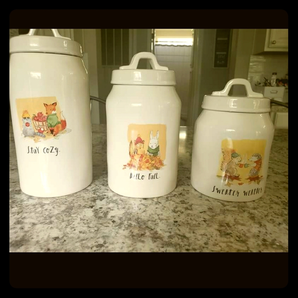 Rae Dunn Fall Cannisters